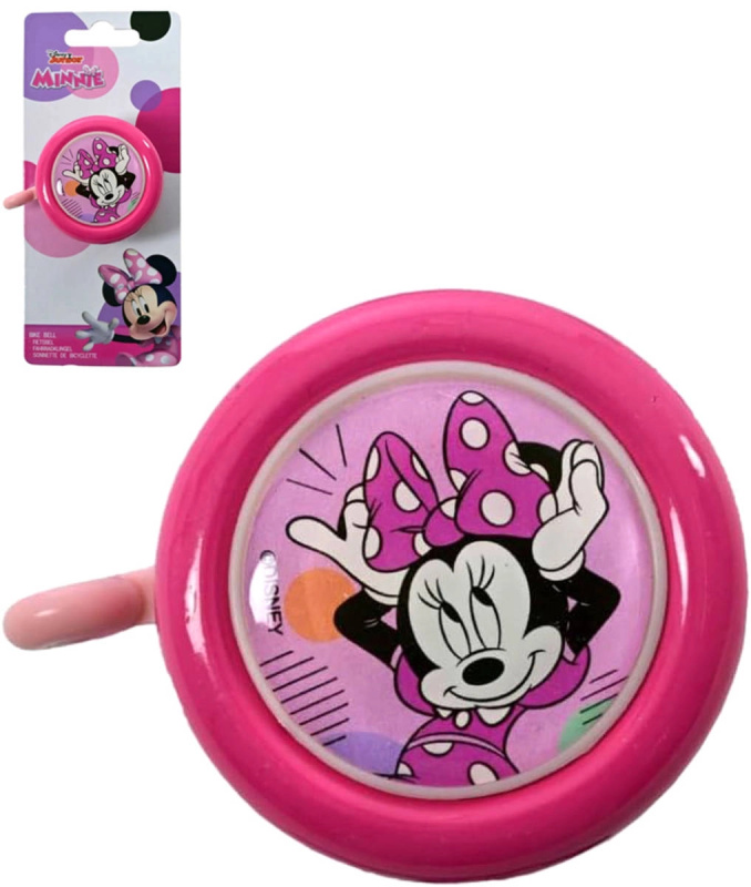 Volare zvonek na dětské kolo Disney Minnie Mouse růžový - 1 kus