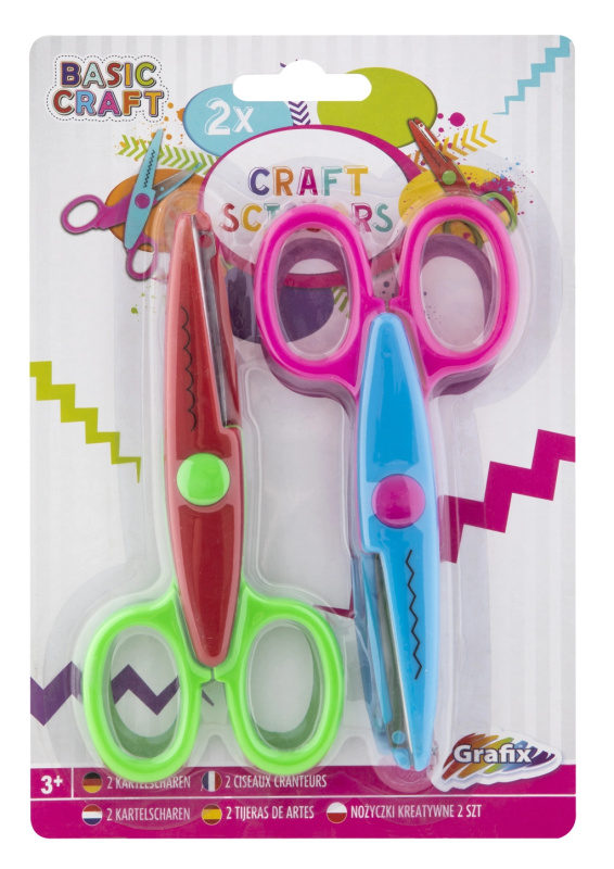 Dětské bezpečnostní nůžky s kulatou špičkou – sada 2 ks