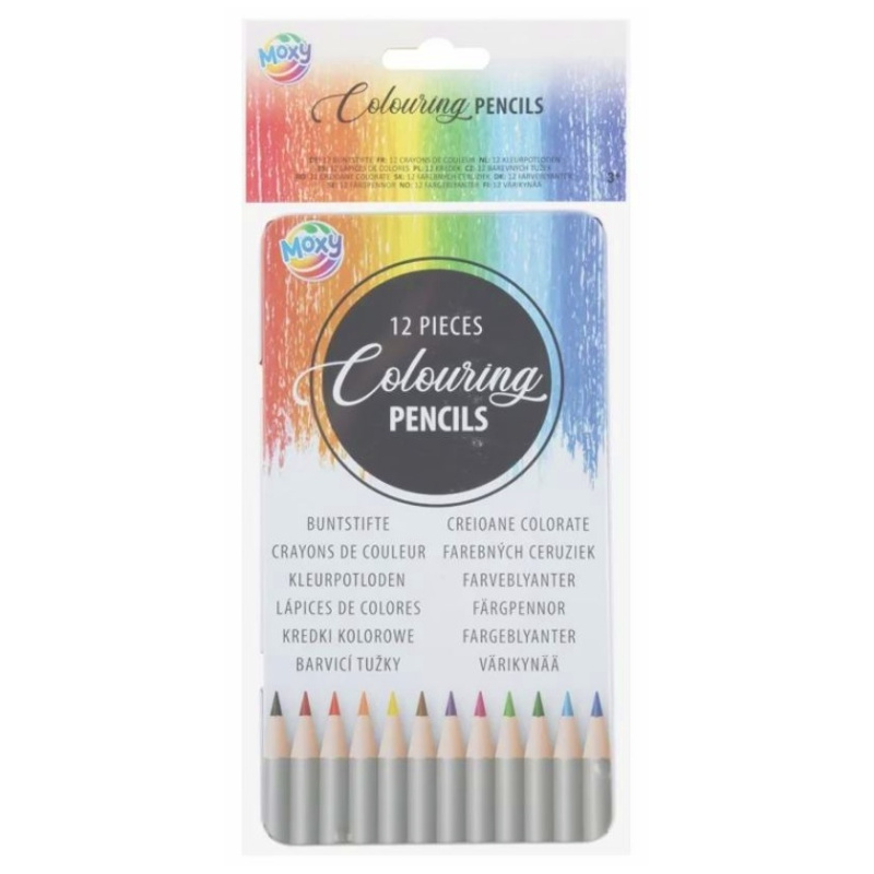 GRAFIX Pastelky v plechové krabičce 158532 12 ks