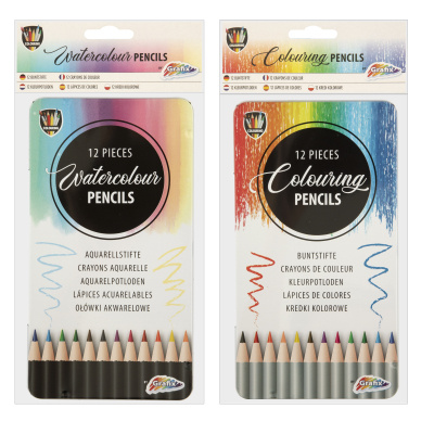 GRAFIX Pastelky v plechové krabičce 158532 12 ks