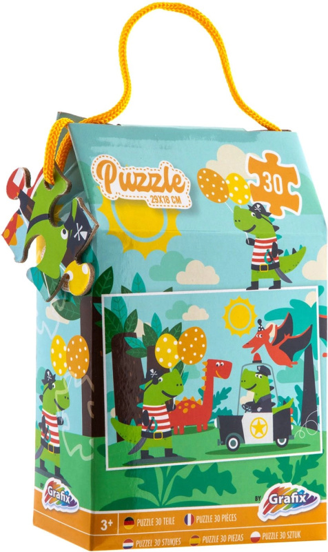 GRAFIX Puzzle Dinosauří oslava 30 dílků