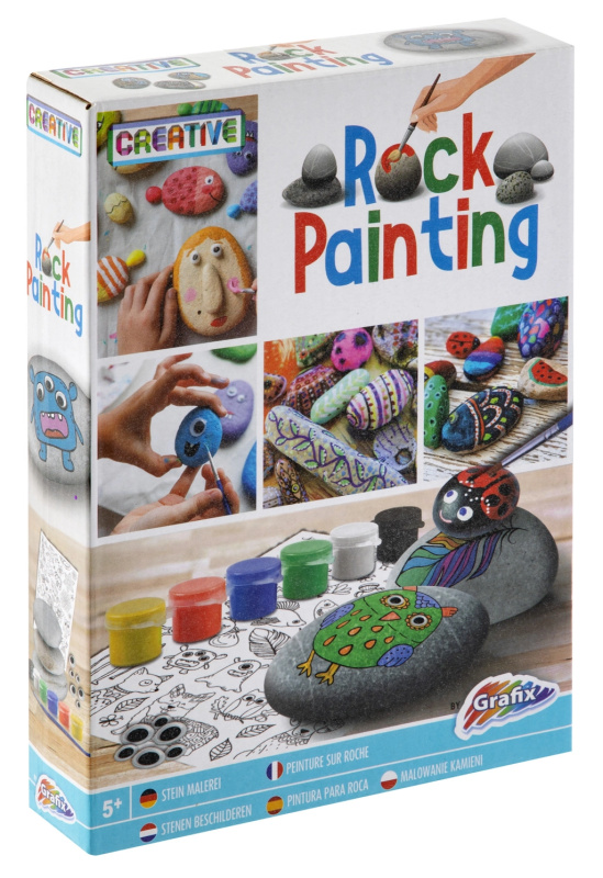 SMT Creatoys Malování na oblázky/kameny s očima kreativní sada v krabičce 16x21x4cm