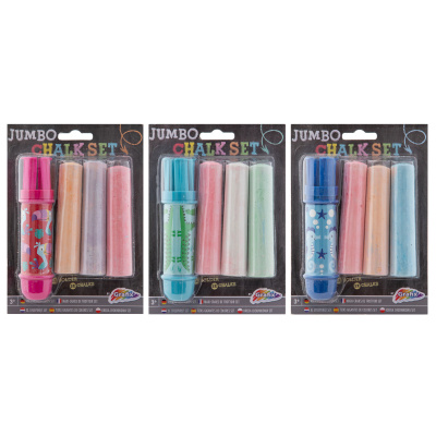 Grafix Křídy barevné velké 3 ks s držákem na křídu