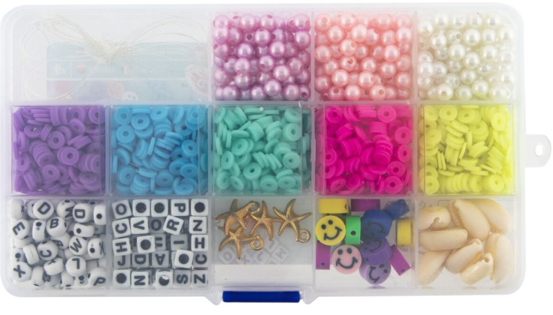 Sada navlékacích korálkův boxu