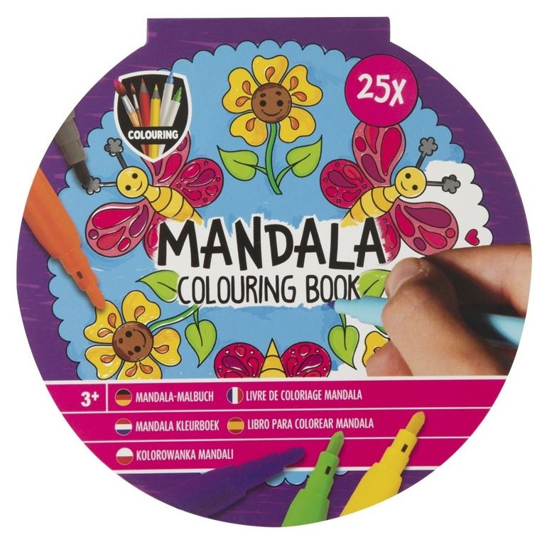 Omalovánky - Colouring book mandala fialové (25 listů)