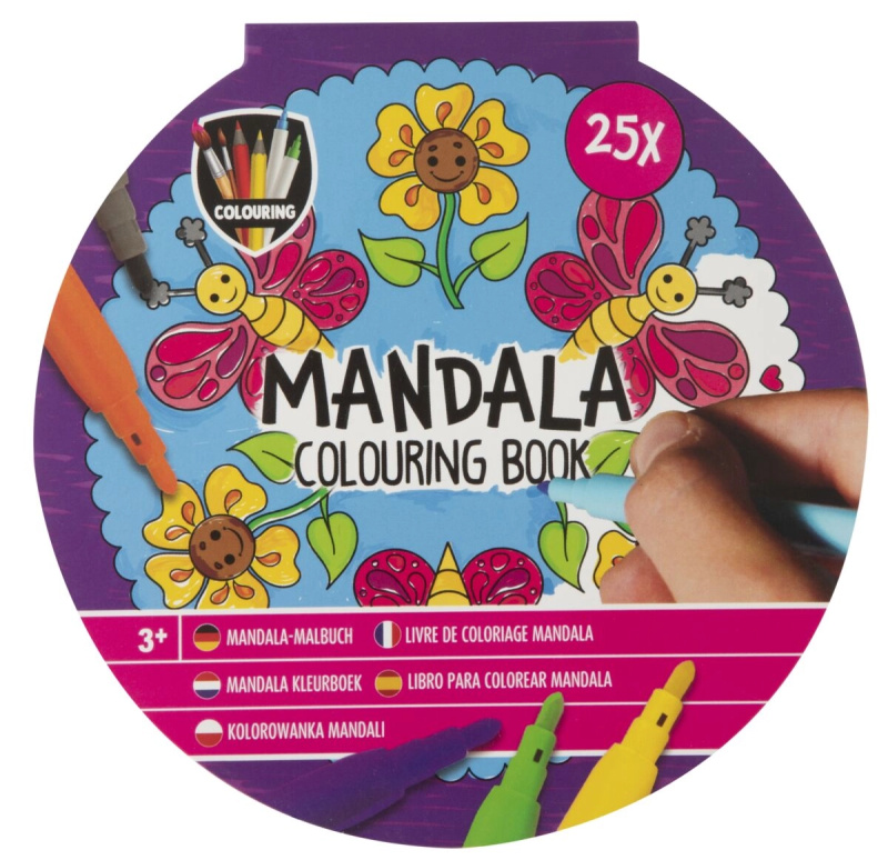 Omalovánky - Colouring book mandala fialové (25 listů)