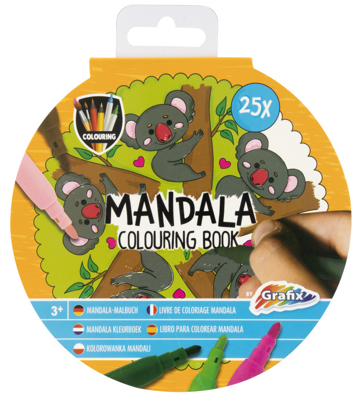 Omalovánky - Colouring book mandala oranžové (25 listů)