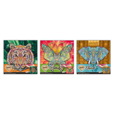 GRAFIX Diamantové malování na plátně Tygr 30x30cm