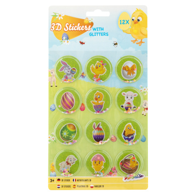 RMS Samolepky Velikonoční 3D třpytivé