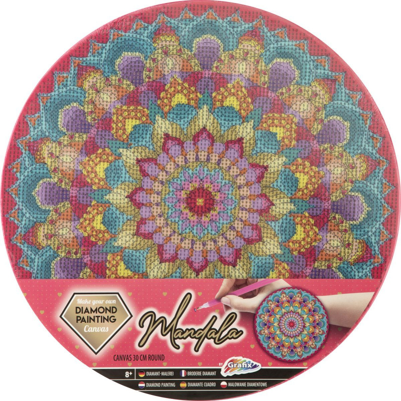 Malování pomocí kamínků Diamond Painting Mandala
