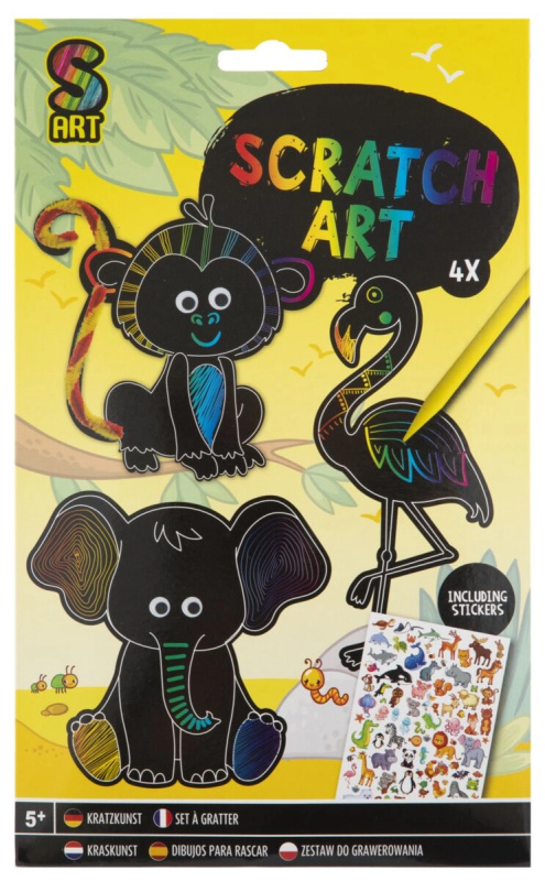 Kreativní sada vyškrabovací zvířátka