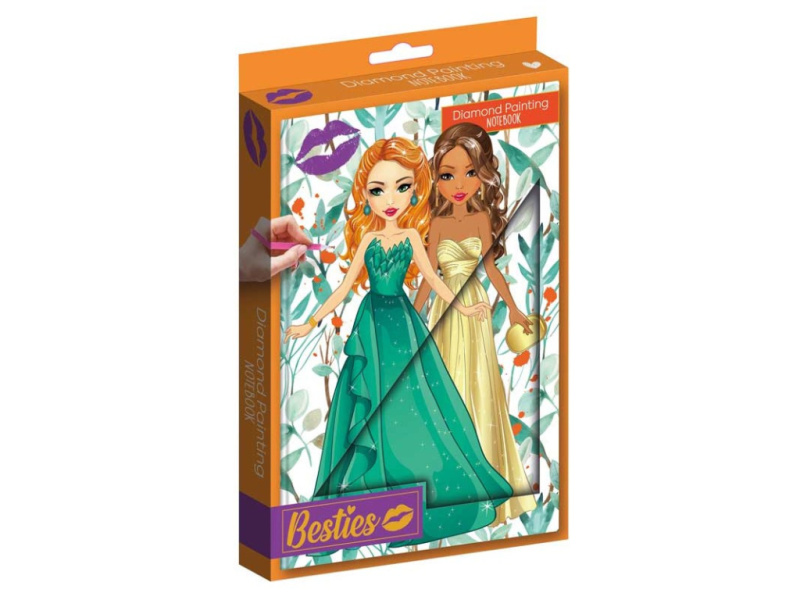 Zápisník s diamantovým malování A5 Besties