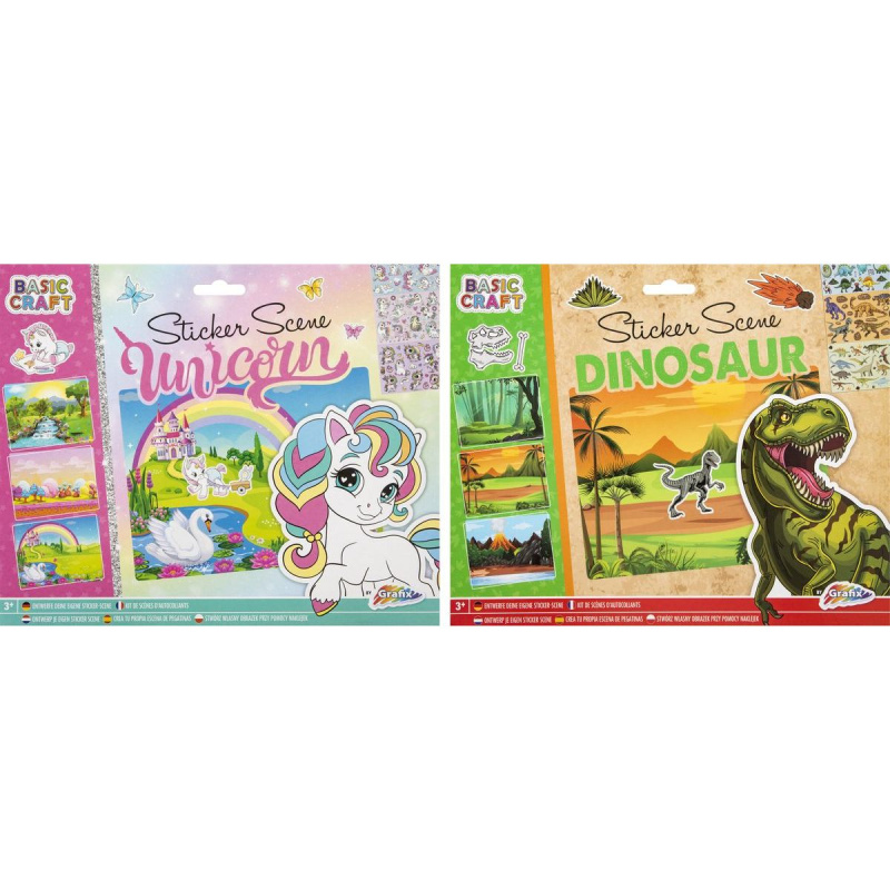 Vytvoř si obrázek se samolepkami Dinosauři