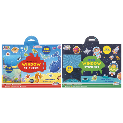 Mikro trading Sada nálepek na sklo 100 ks 2 druhy