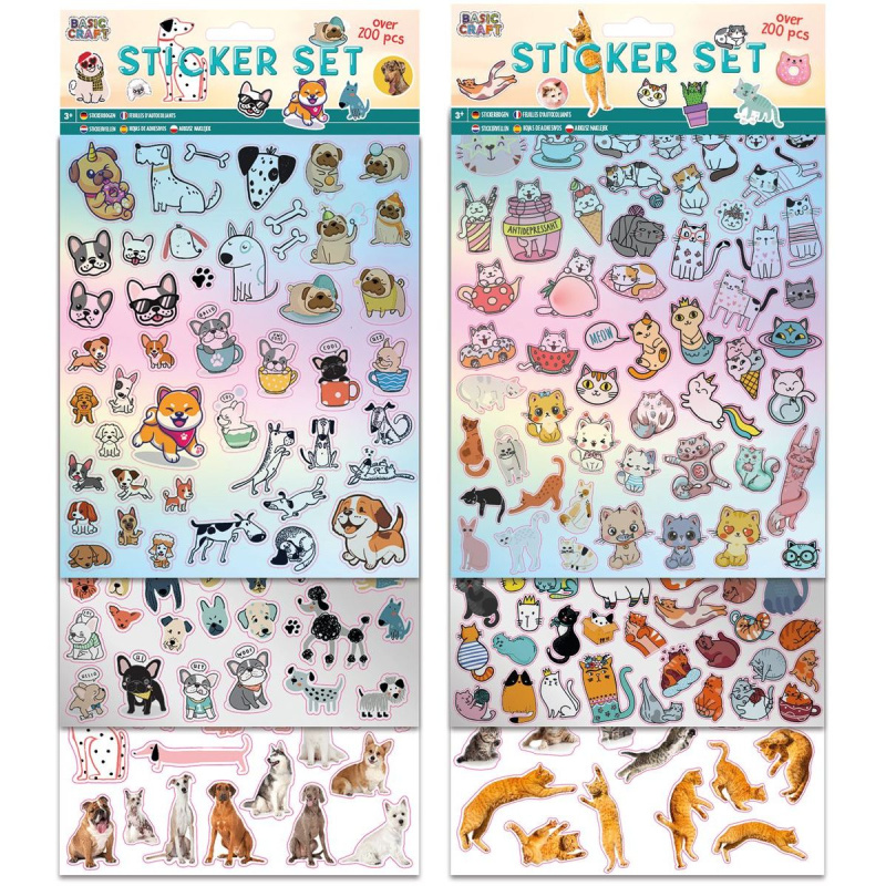 Sada samolepek mega pejsci/kočičky