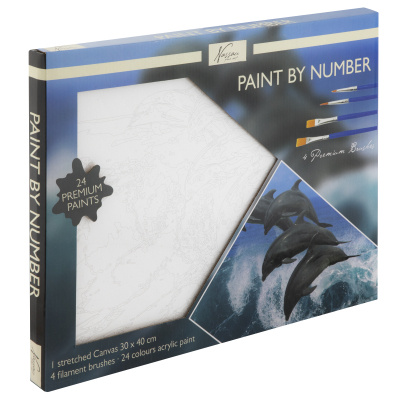 Malování podle čísel na plátno Delfín 30x40 cm 