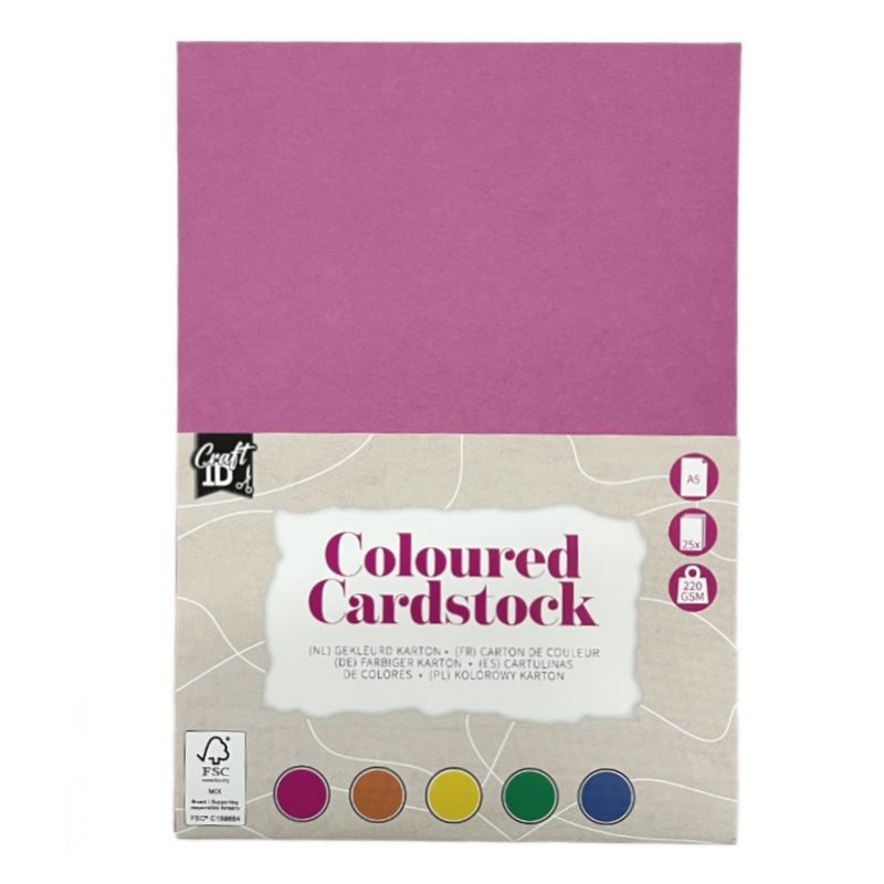 Barevné papíry čtvrtky A5 (25ks) 220g/m2 mix barev