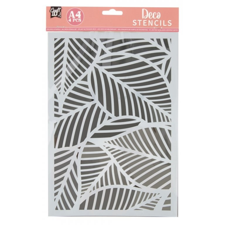 Plastové šablony sada A4 květiny (4ks)