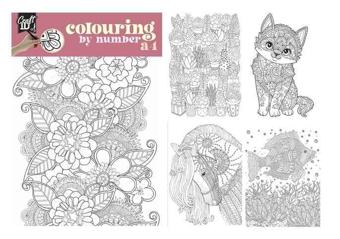 Malování podle čísel Colour by number A4 duo pastelky