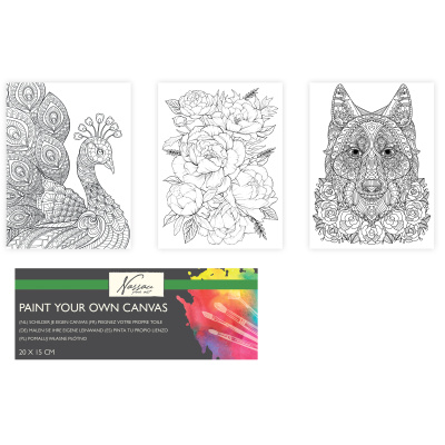 Malování na předtištěné plátno 20x15 cm