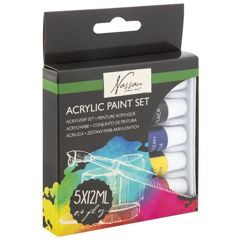 Akrylové barvy sada (5x12ml)