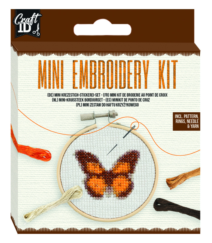 Kreativní sada mini na vyšívání - Motýl