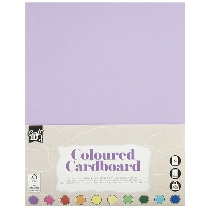 Barevné papíry čtvrtky A4 (10ks) 220g/m2 mix barev