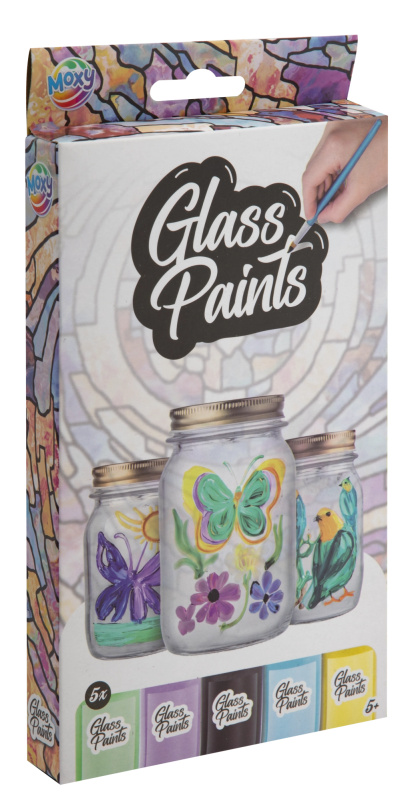 Barvy na sklo se štětcem 5×20 ml