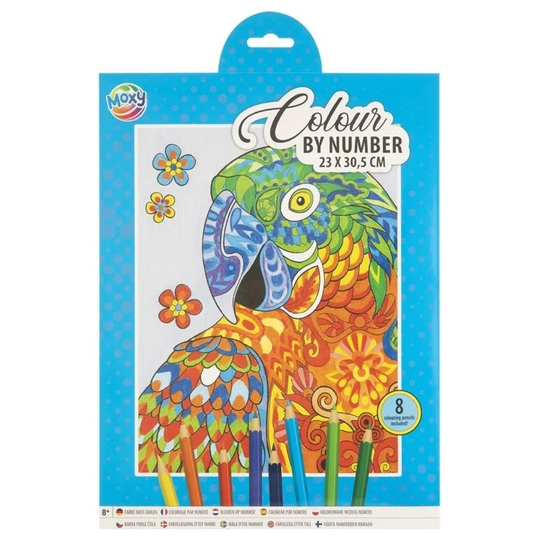 Kreativní set Malování podle čísel s pastelkami