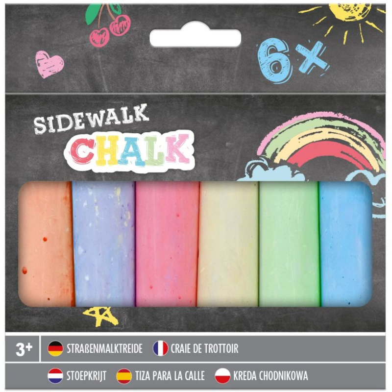 Křídy na chodník 6 ks