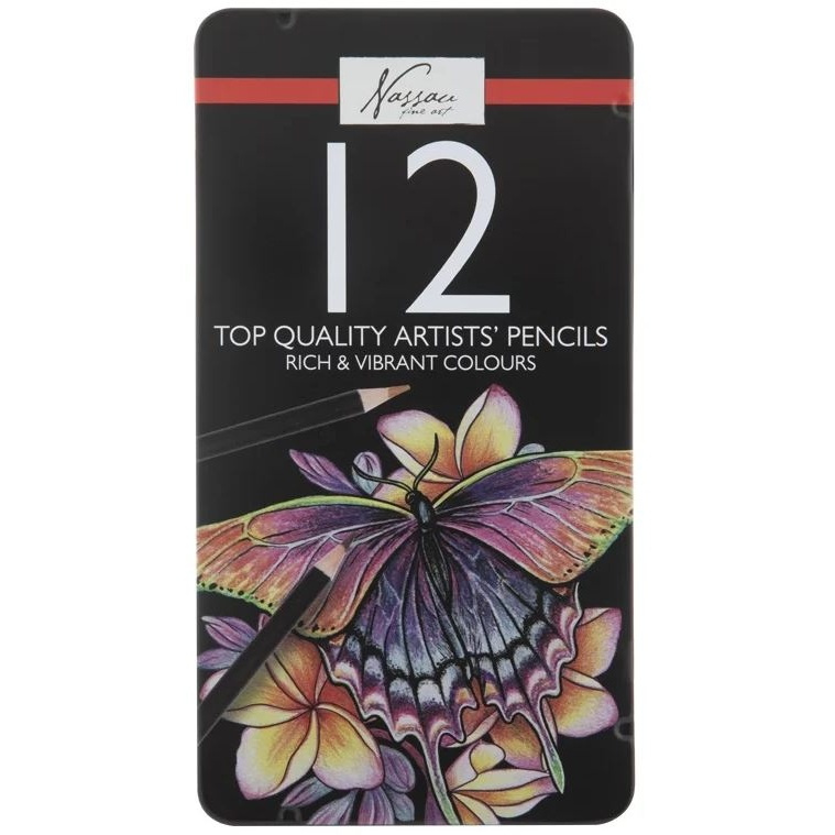 Grafix Barevné pastelky v kovovém boxu12 ks