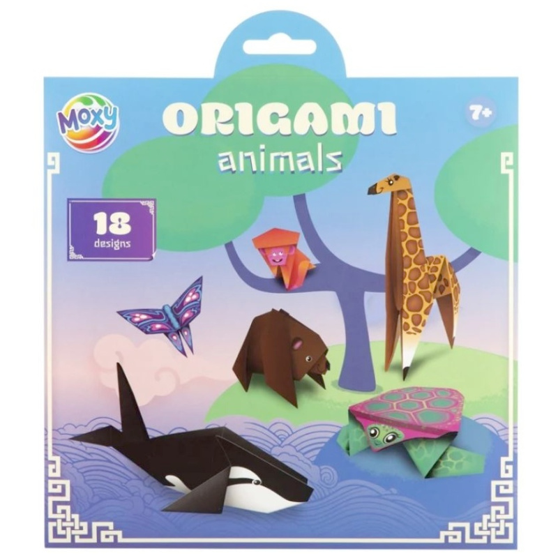 Papíry na origami 19,5x19,5cm (12ks) zvířata