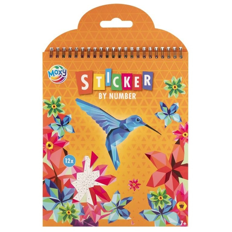 Samolepková kniha 24x20cm - ptáci a květiny (12ks)