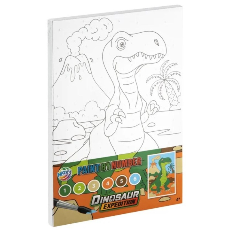 Grafix Malování na plátno dino se sopkou 30x20 cm