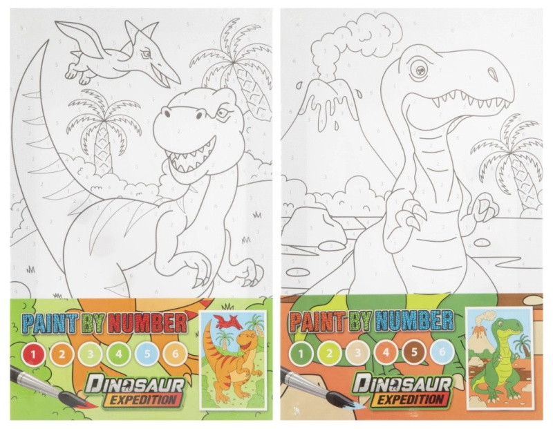 Grafix Malování na plátno dino se sopkou 30x20 cm