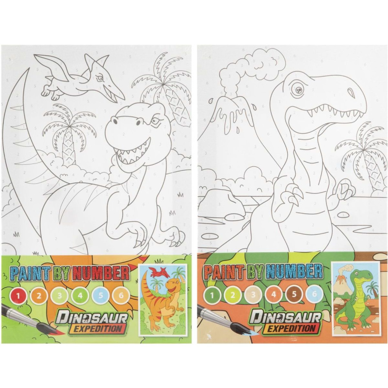 Grafix Malování na plátno dino se sopkou 30x20 cm