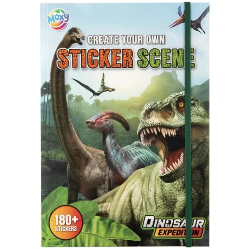 Kniha samolepek A4 s dinosauřími motivy 10 listů