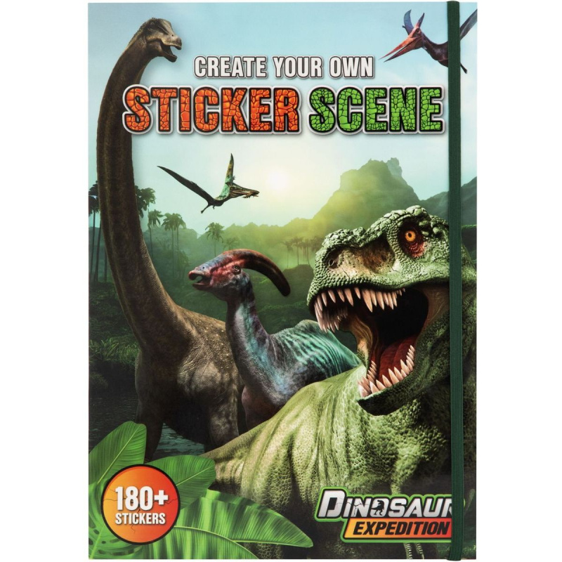Kniha samolepek A4 s dinosauřími motivy 10 listů