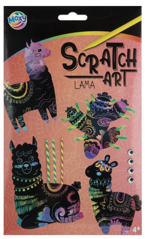 Kreativní set Vyškrabovací Zvířátka Lama
