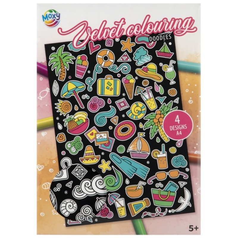 Omalovánky sametové A4 Dovolená (4ks)