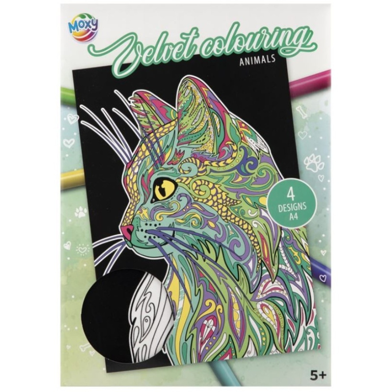 Omalovánky sametové A4 Kočka (4ks)