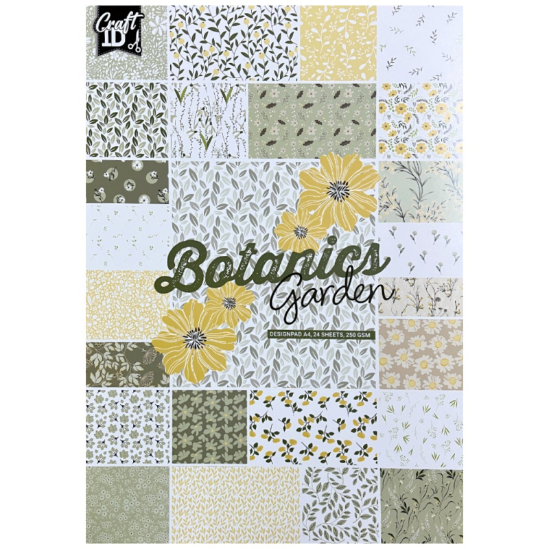 Sada oboustranných papírů Botanics Garden (250g/m2,24 listů) A4
