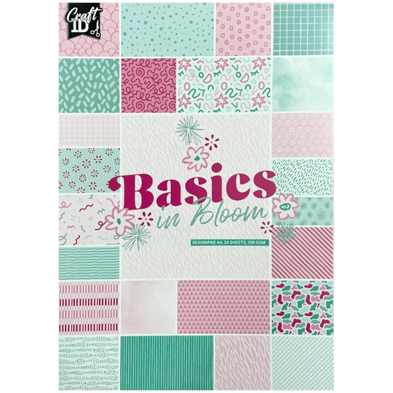 Sada oboustranných papírů Basies in Bloom (250g/m2,24 listů) A4