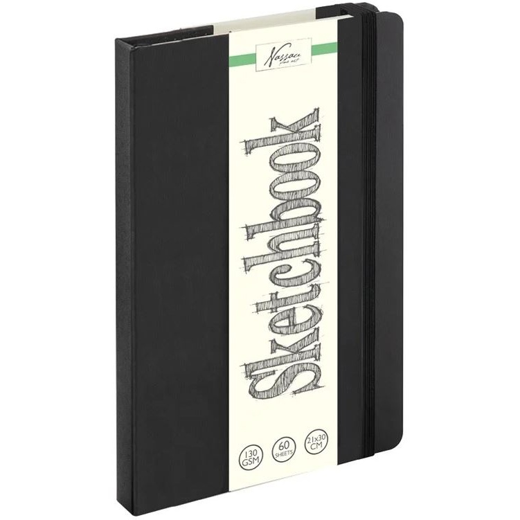 Skicák Sketch Book (130g/m, 60 listů) 21×30cm černý