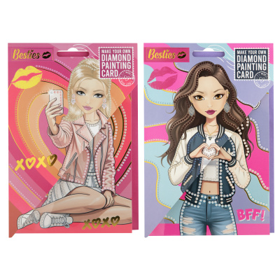 Diamantové malování – přáníčka Besties