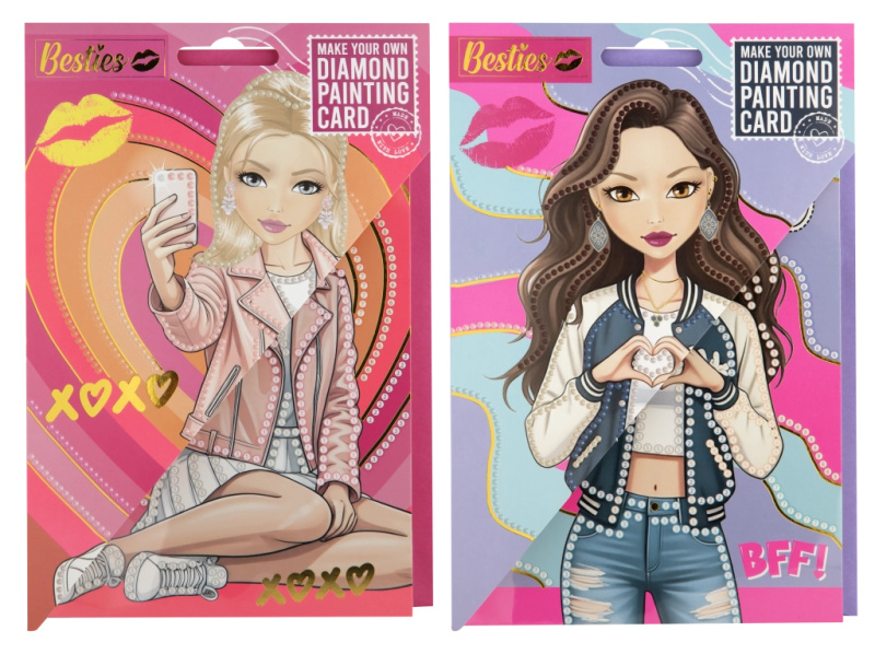 Diamantové malování – přáníčka Besties