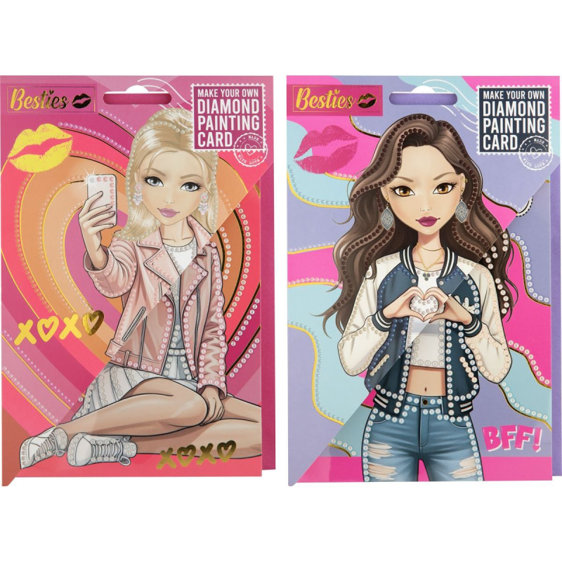Diamantové malování – přáníčka Besties