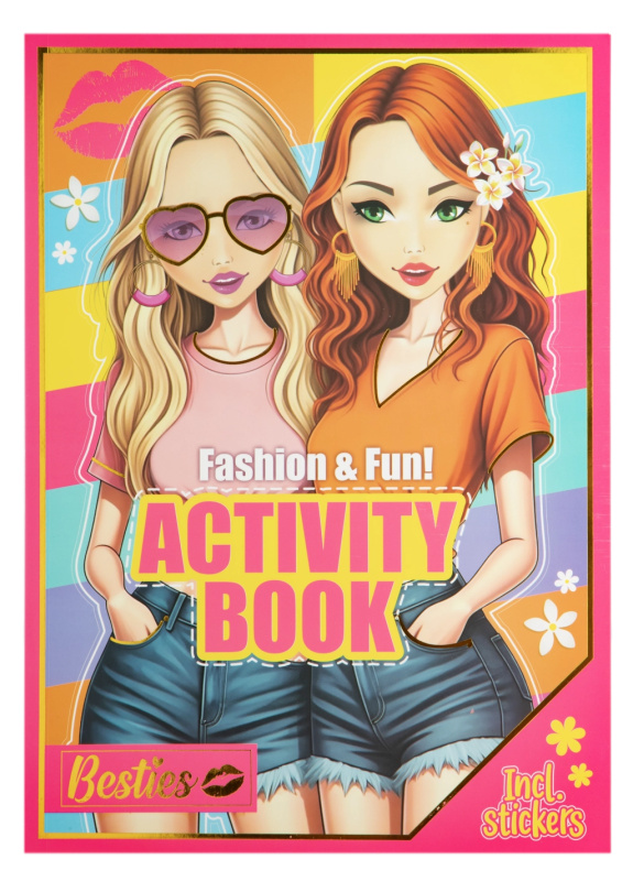 Kniha módní kreativity Fashion and Fun A4 Besties