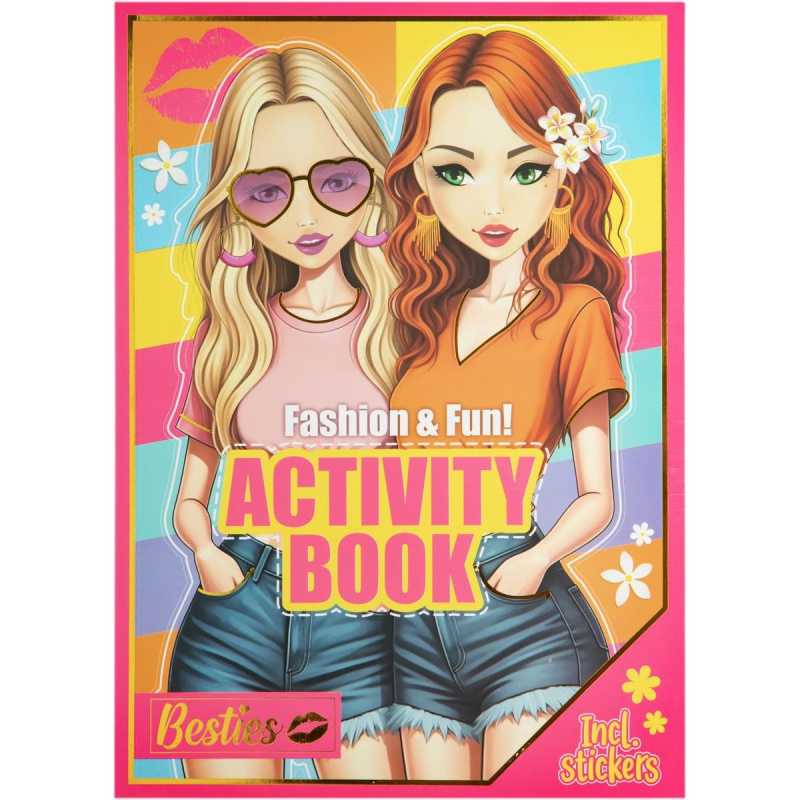 Kniha módní kreativity Fashion and Fun A4 Besties