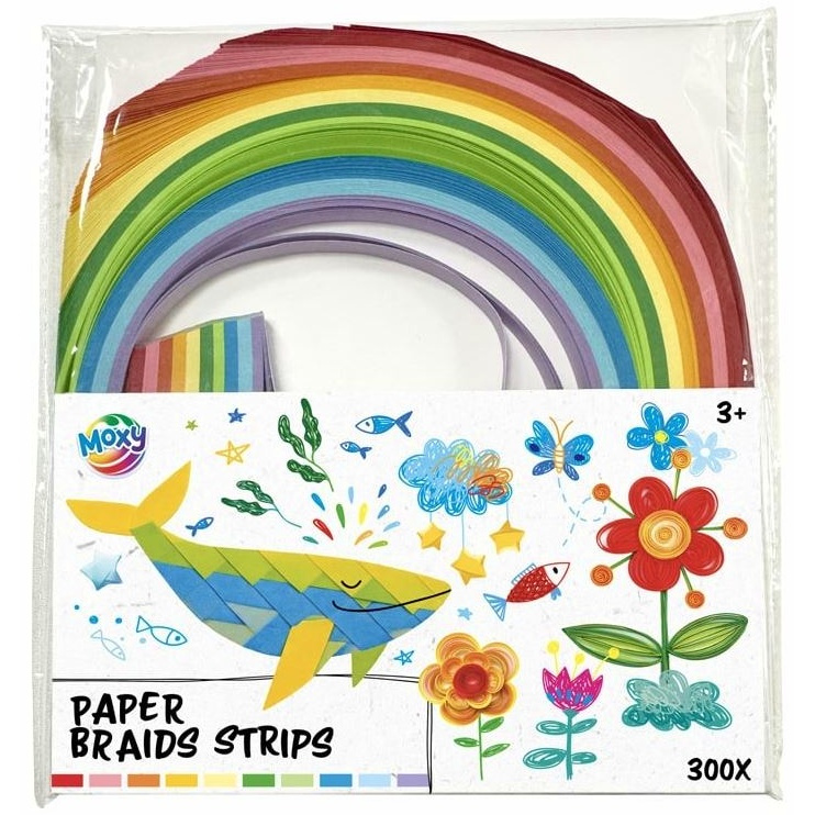 Papírové proužky na quilling 8mm mix barev (300ks)